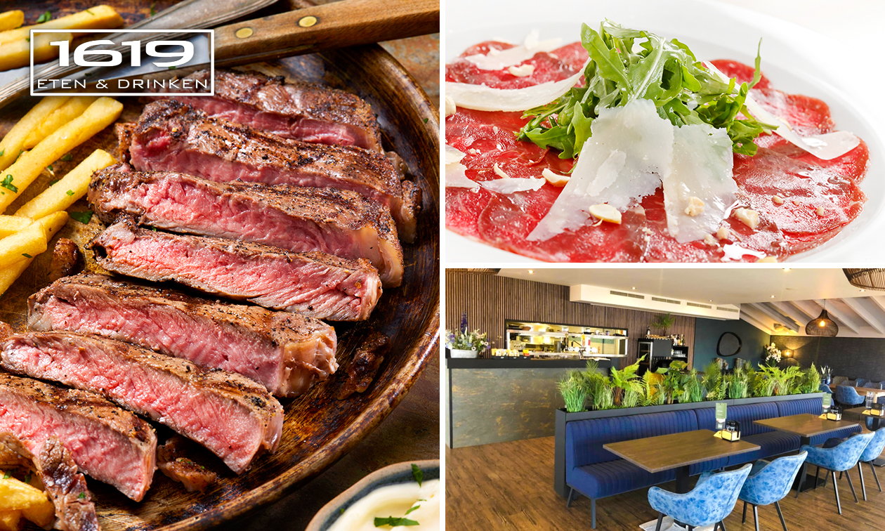 3-gangen shared dining-diner bij 1619 Eten & Drinken