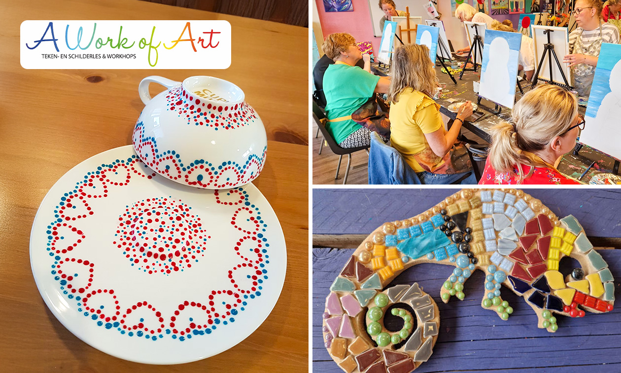 Creative workshop naar keuze (3 uur) + materiaal + koffie of thee + lekkers