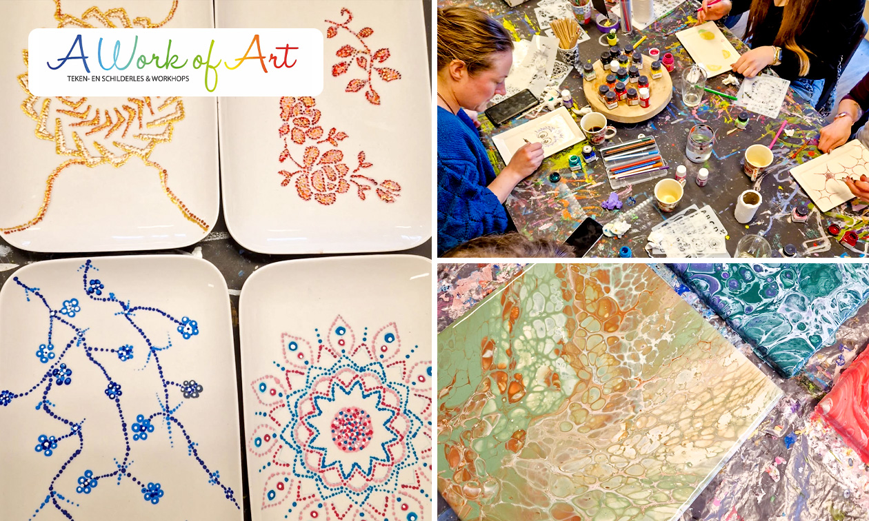 Creative workshop naar keuze (2 of 3 uur) + materiaal + koffie/thee + lekkernij