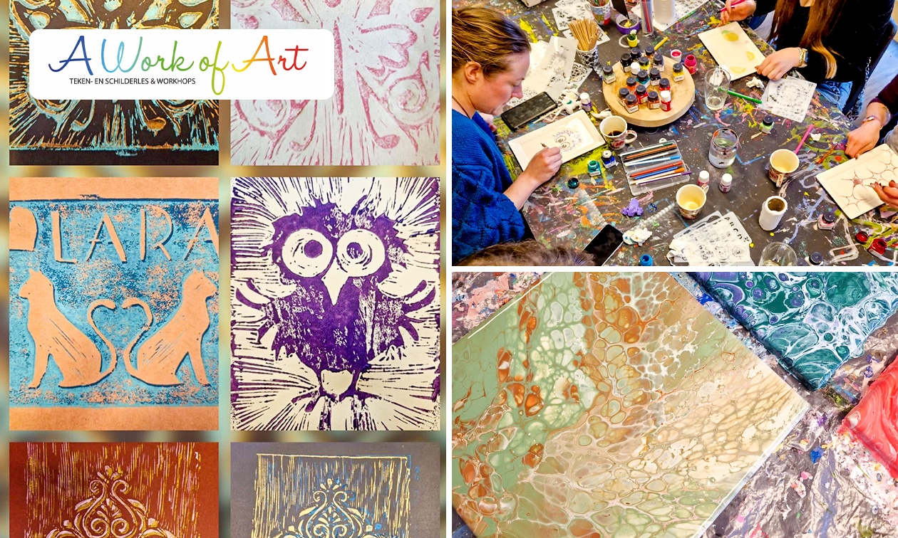 Creative workshop naar keuze (2 of 3 uur) + materiaal + koffie/thee + lekkernij