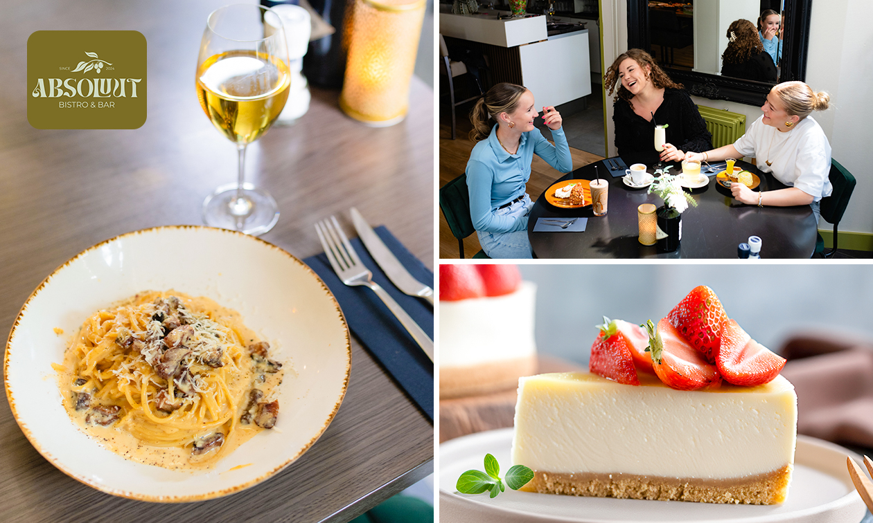 3-gangendiner à la carte bij Absoluut Bistro & Bar
