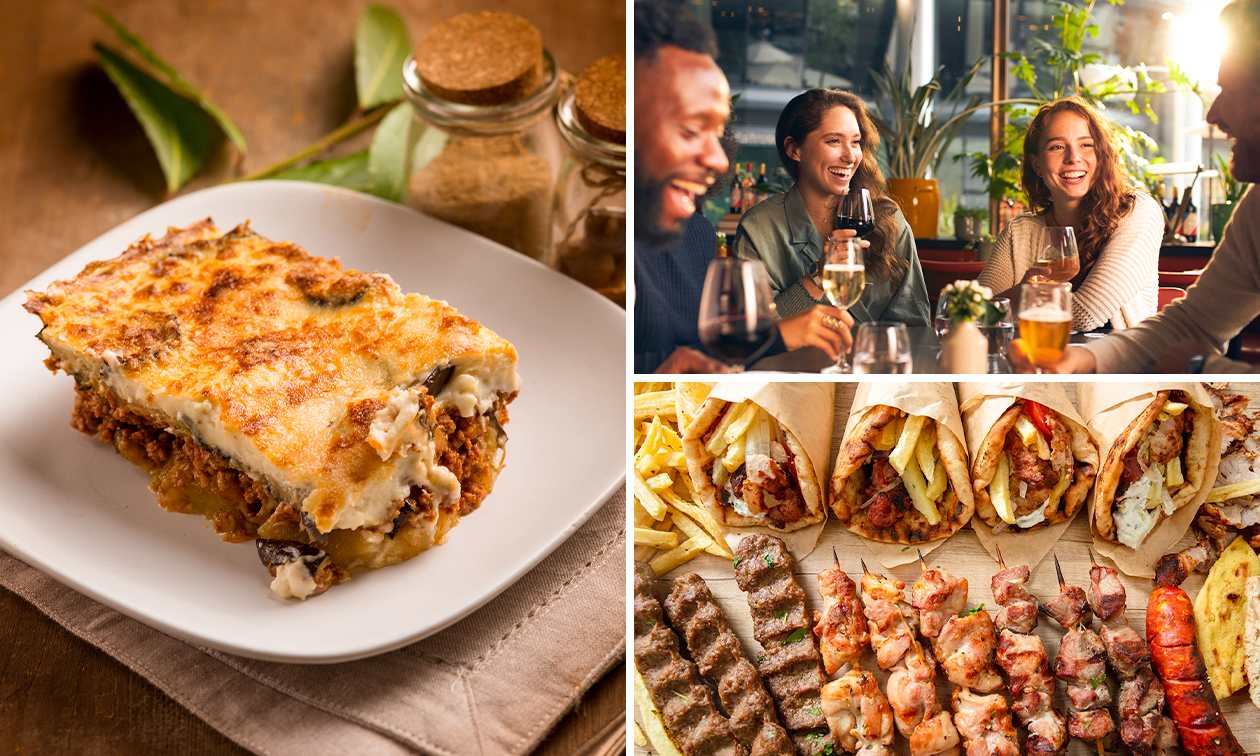 Menu grec en 2 ou 3 services au choix près de Bruxelles