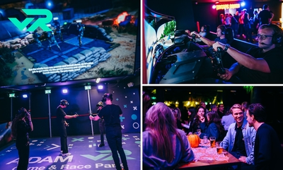 VR-achtbaan + drankje of race experience