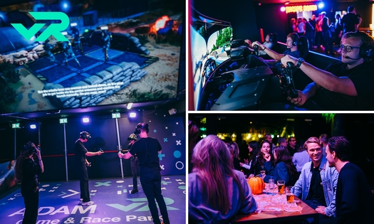 VR-achtbaan + drankje of race experience