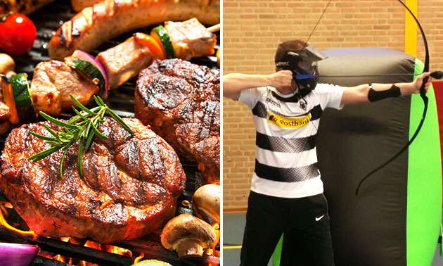 Archery tag + barbecue of buffet (4 uur)