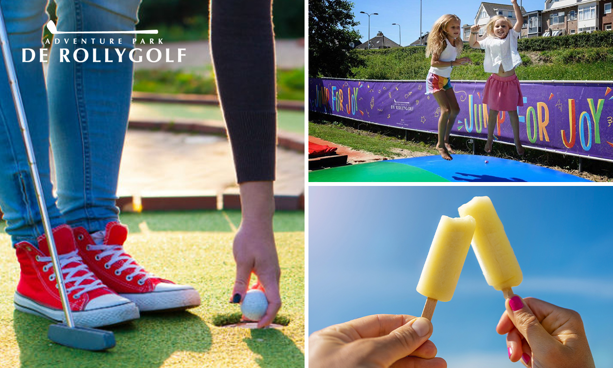Entree Adventure Park De Rollygolf + evt. trampolinespringen en ijsje