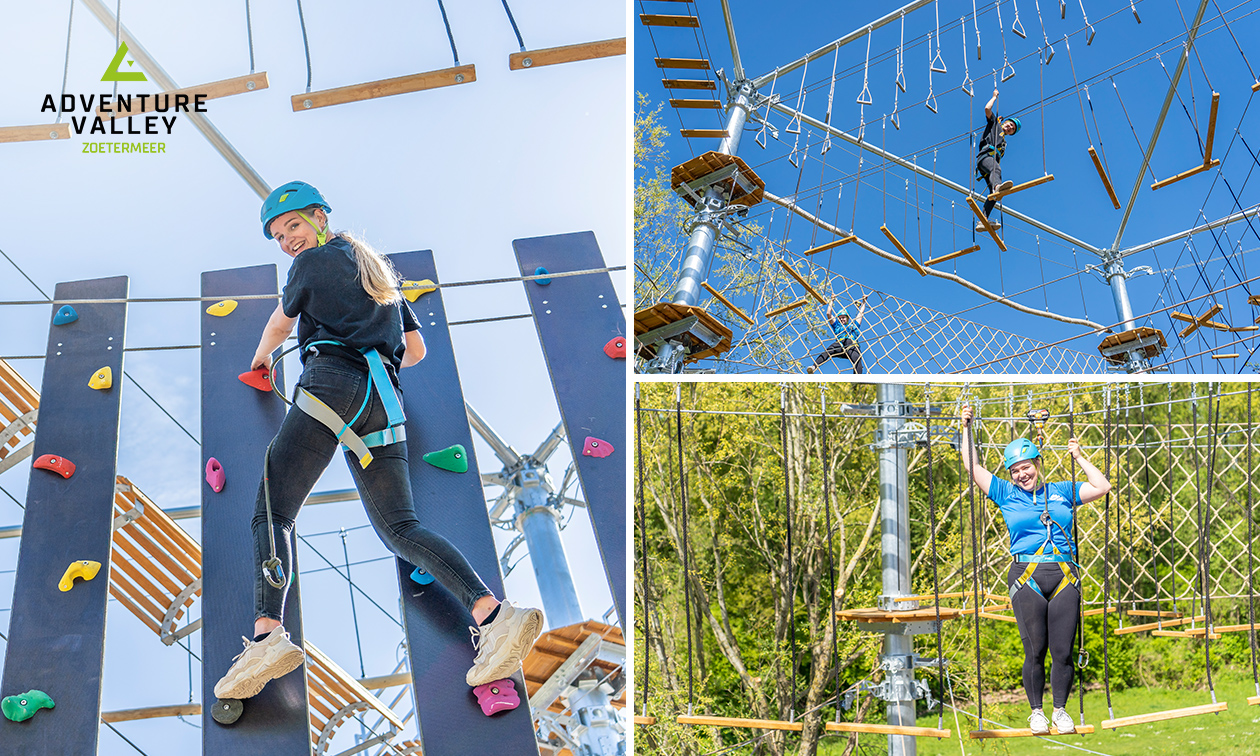 Entree klimpark Adventure Valley Zoetermeer (1,5 uur)
