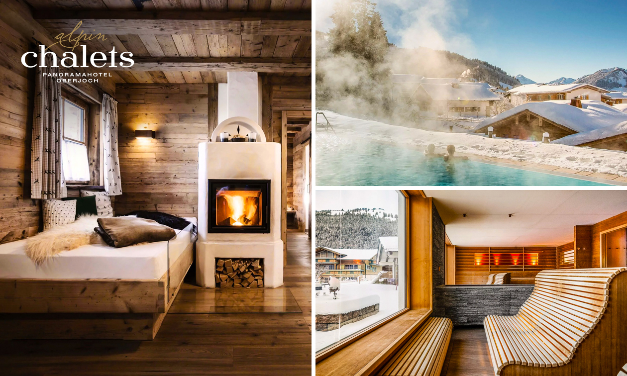 Overnachting voor 2 in een chalet + ontbijt + wellness in de Allgäu