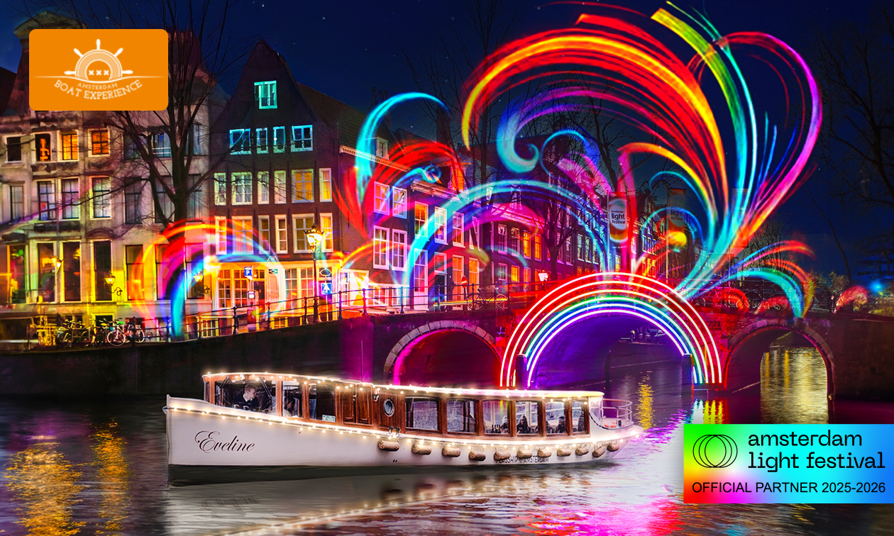 Rondvaart (75 min) + evt. onbeperkt drank tijdens Amsterdam Light Festival