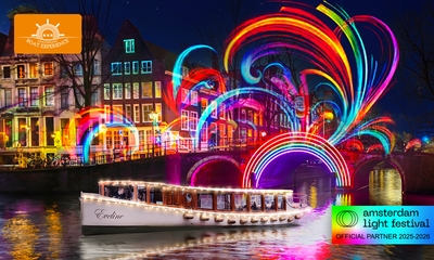 Rondvaart (75 min) + evt. onbeperkt drank tijdens Amsterdam Light Festival