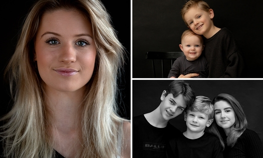 Portretshoot (30 min) voor 1-6 pers. + afdruk op canvas
