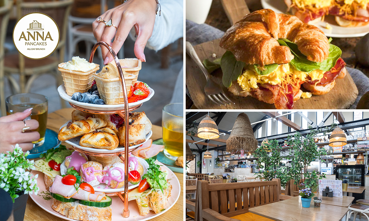 Ontbijtgerecht + drankje naar keuze of high tea bij Anna Pancakes