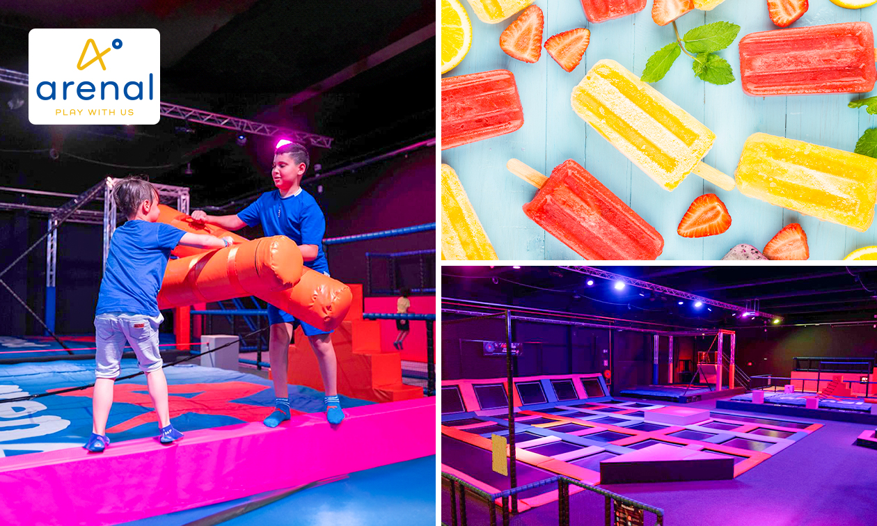 Accès au parc de trampolines (60 ou 120 minutes) + chaussettes + glace + boisson