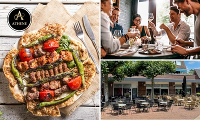 Grieks 3-gangen keuzediner bij Athene Grieks Restaurant-Brasserie