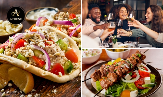 2-gangenlunch naar keuze bij Athene Grieks Restaurant-Brasserie