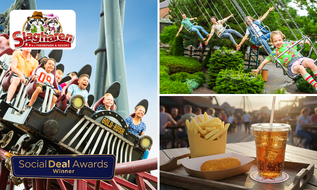 Entreeticket voor Attractiepark Slagharen + snack + friet + drankje