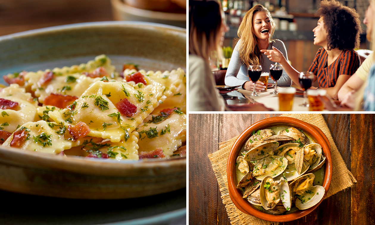 Menu en 3 services + mise en bouche + trou normand Aux Trois Petits Points