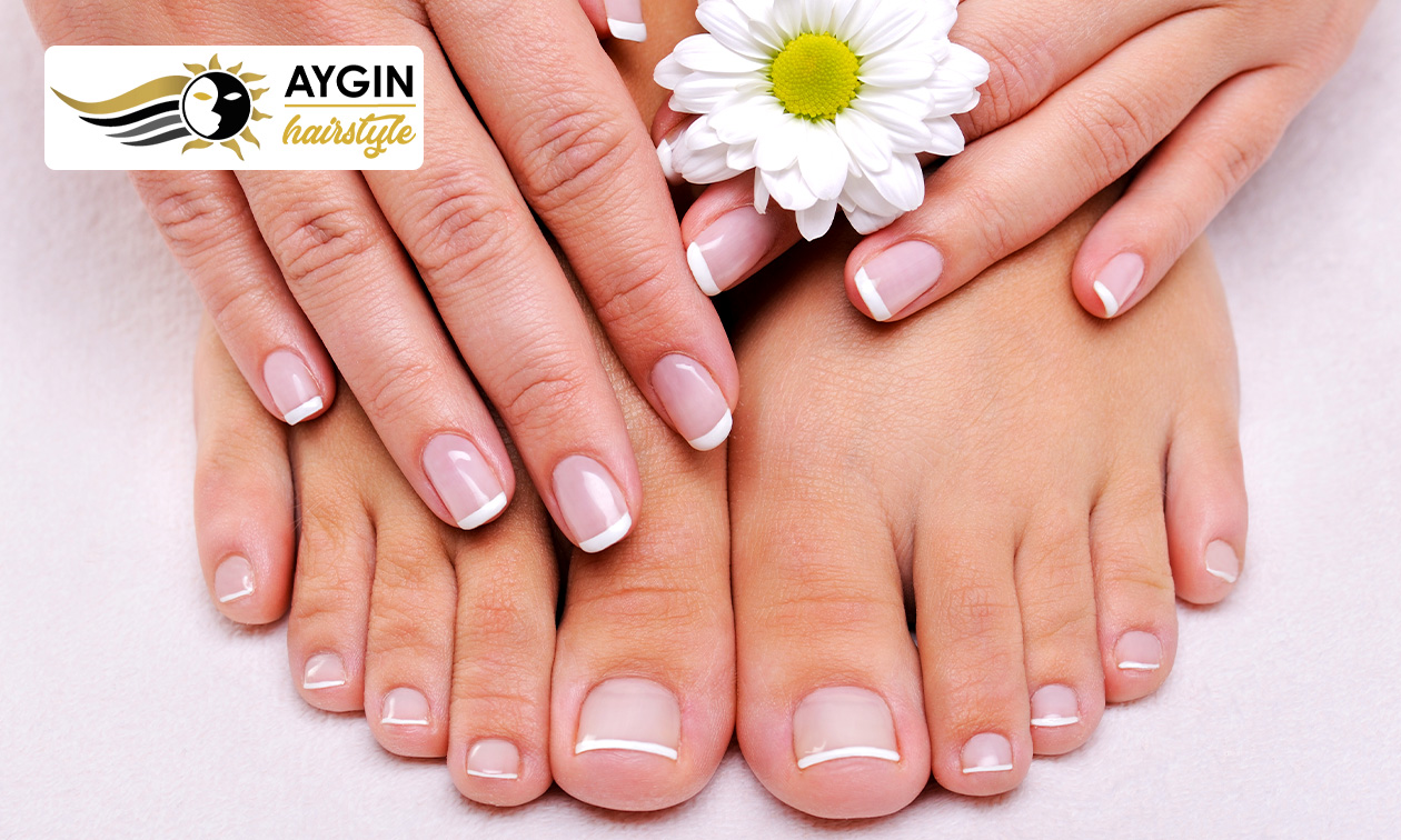 (French) manicure- of pedicurebehandeling + evt. gellak en/of BIAB