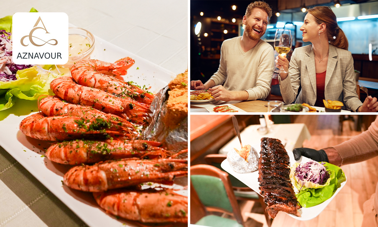 2- of 3-gangendiner à la carte bij Aznavour Resto