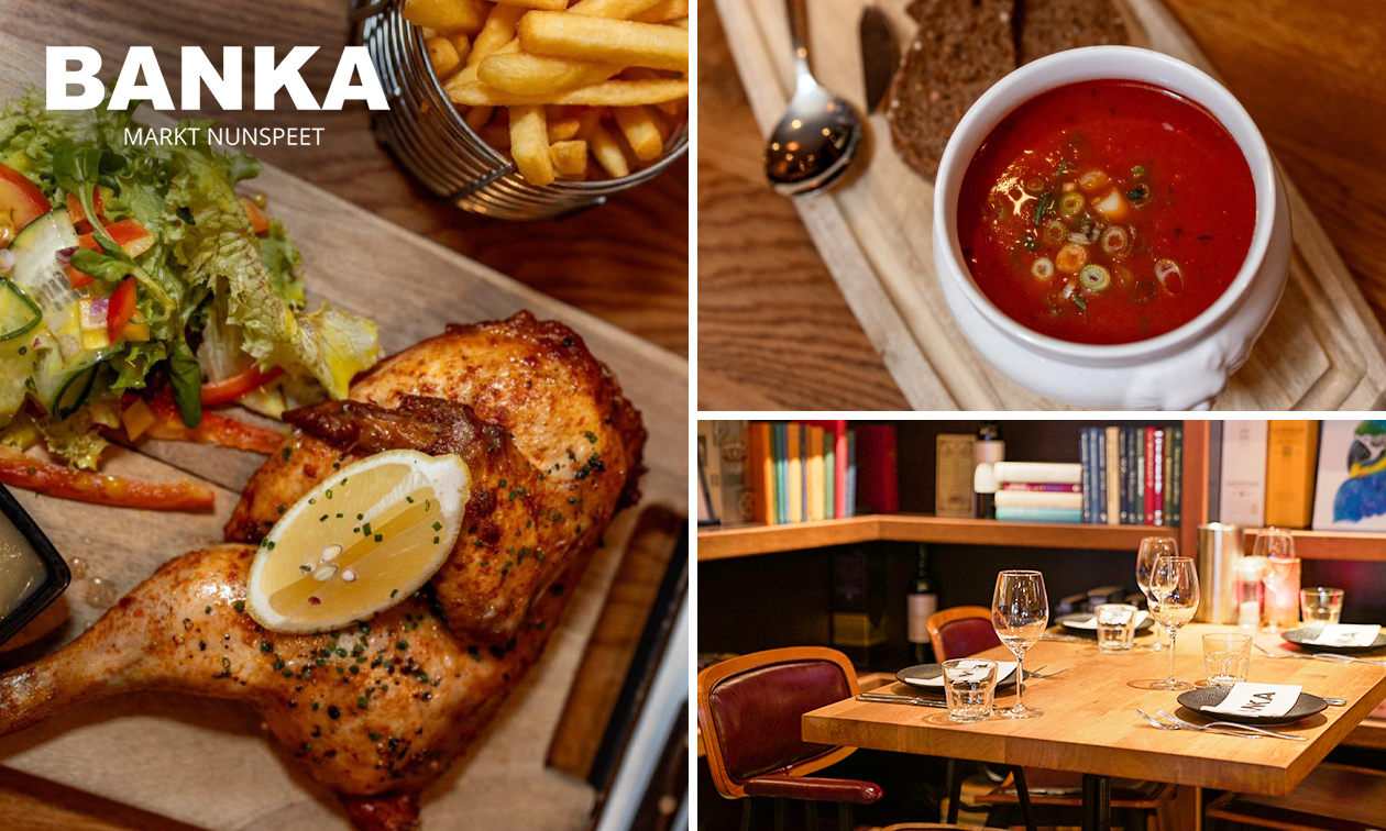 3-gangendiner à la carte bij Banka Nunspeet