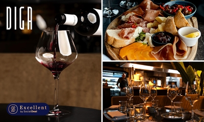 High wine + karaf water + borrelplateau in het centrum van Haarlem