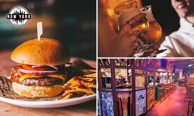 Burger naar keuze + friet + mayo bij Bar New York Roosendaal