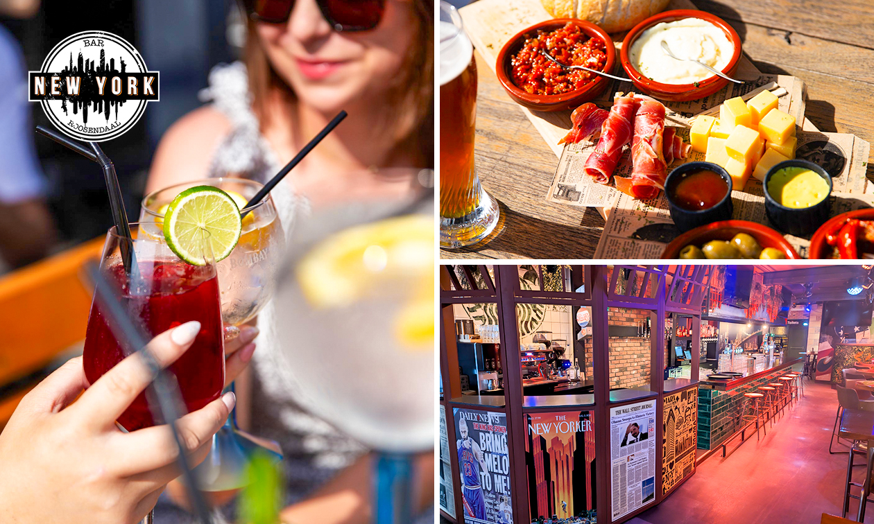 Bier-, cocktail- of wijnproeverij + tapas bij Bar New York