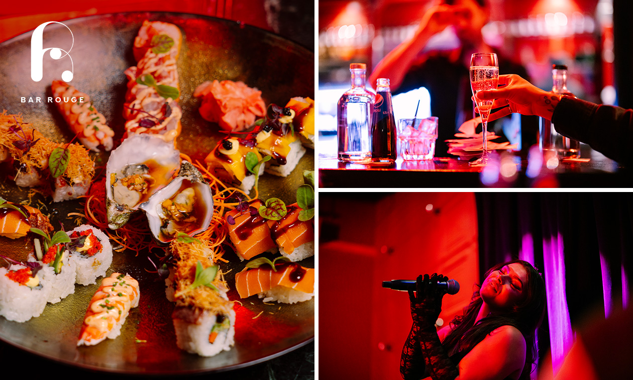 4-gangen shared dining-diner of 3-gangen kreeftendiner bij Bar Rouge in hartje Amsterdam