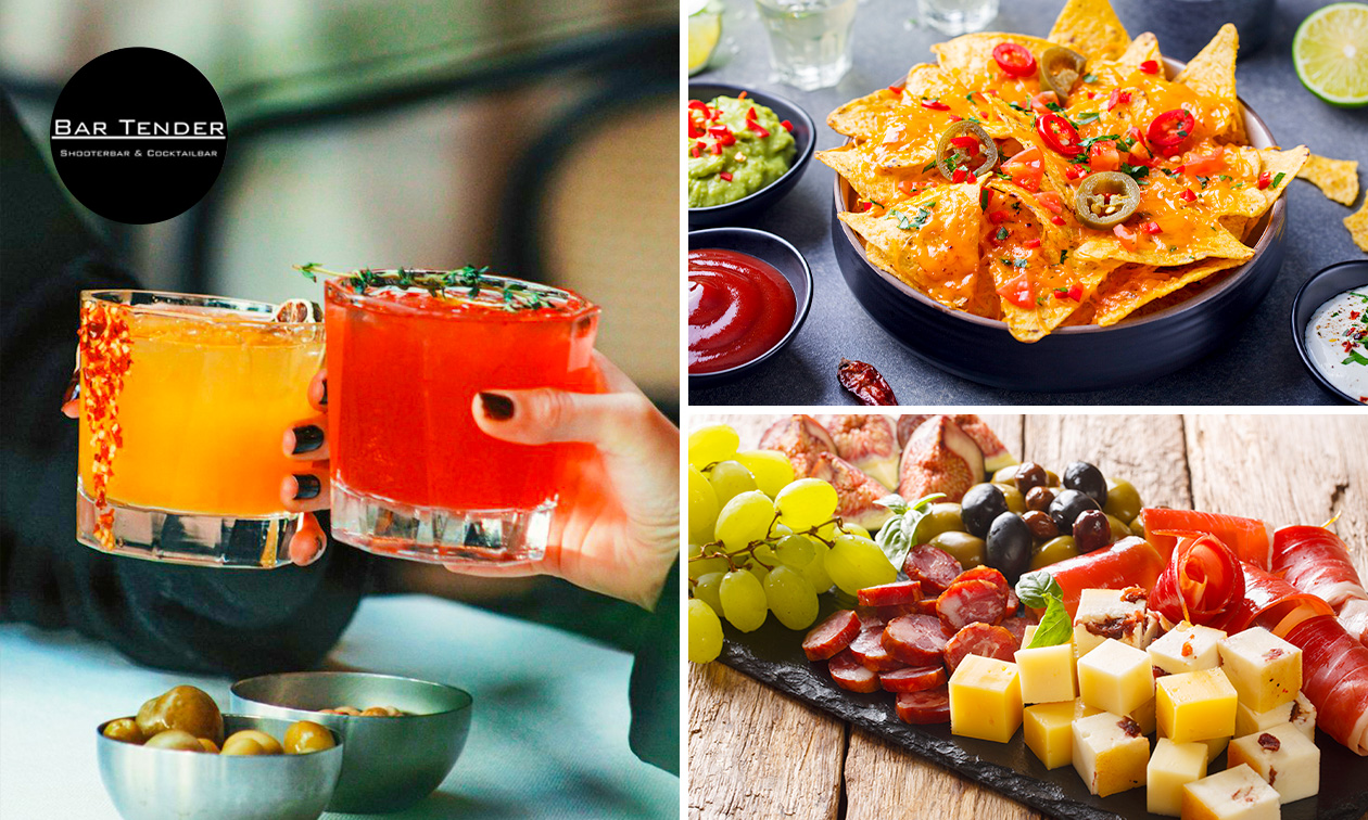 Luxe bittergarnituur of onbeperkt nacho's (2 uur) + 1 cocktail bij Bar Tender