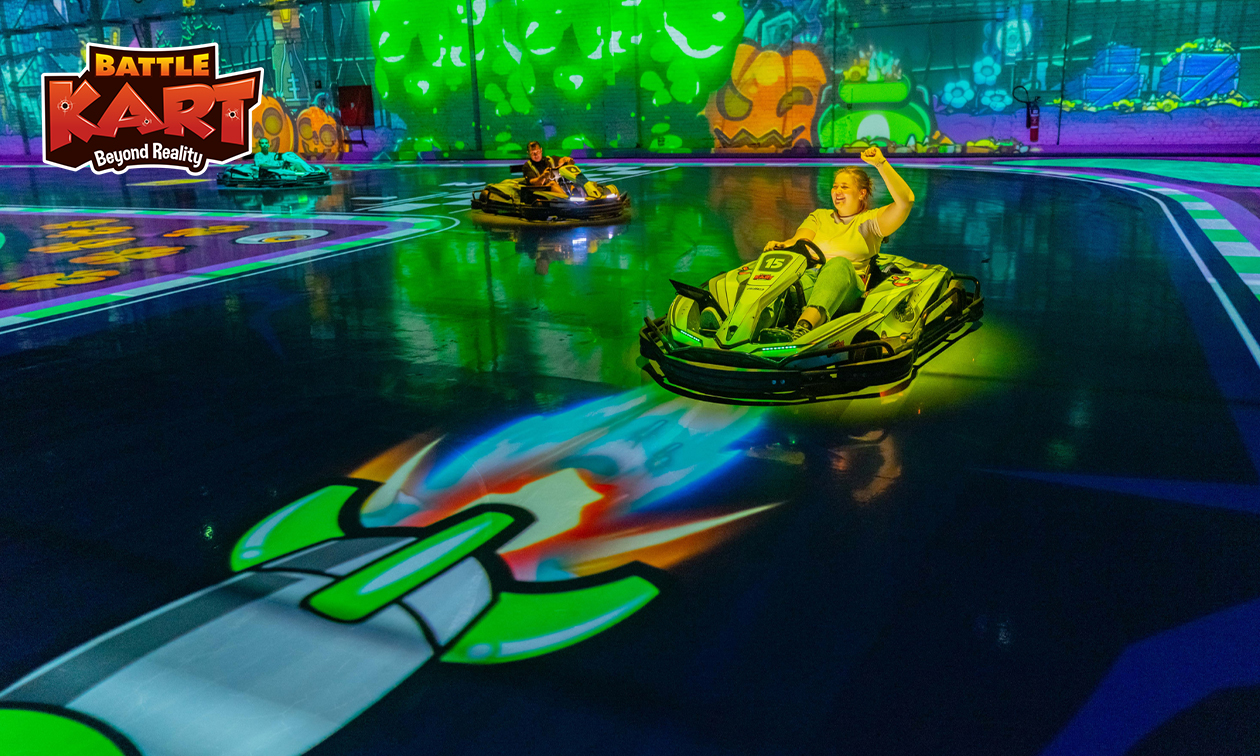 Karten met augmented reality bij BattleKart