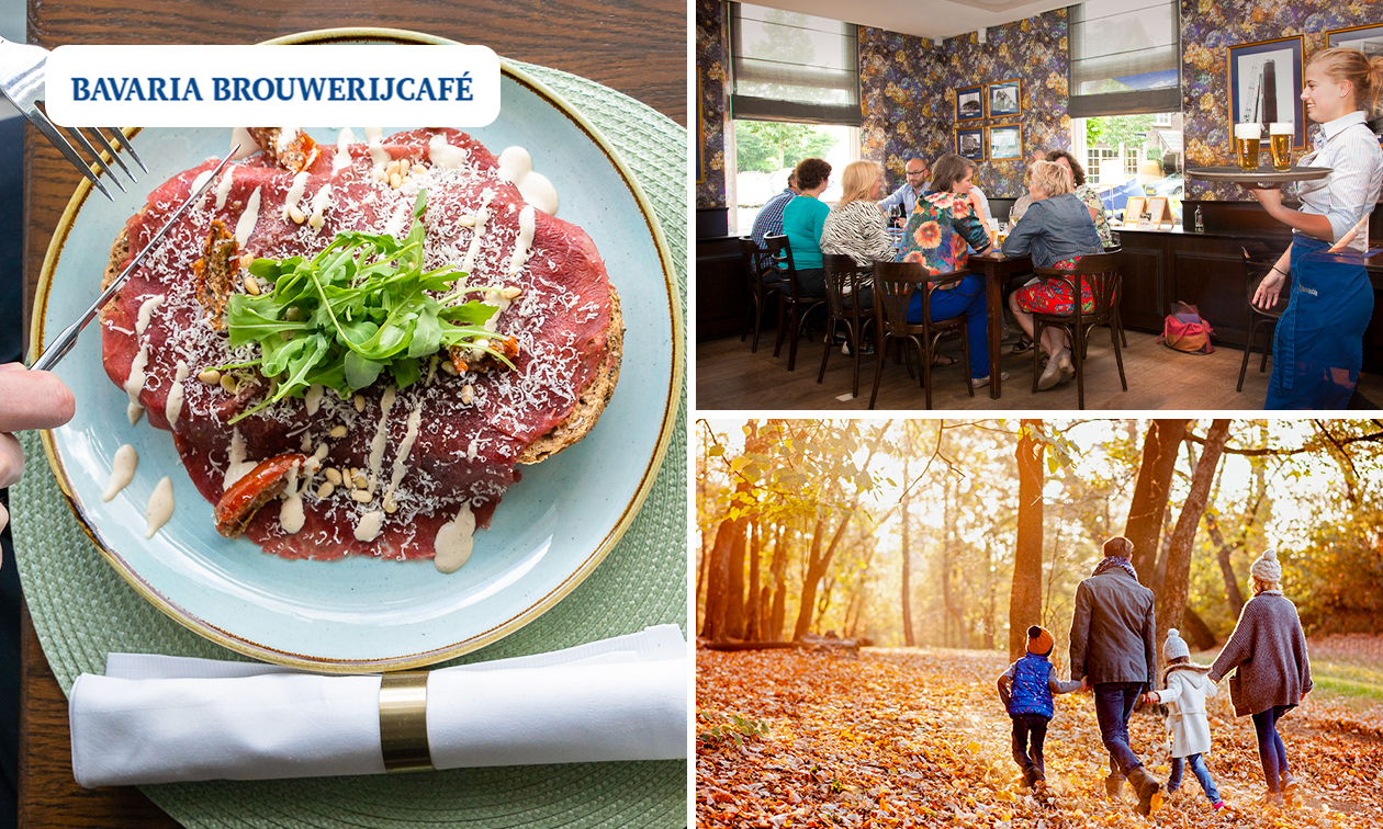 Wandelarrangement + koffie/thee + lekkernij + lunchproeverij bij Bavaria Brouwerijcafé