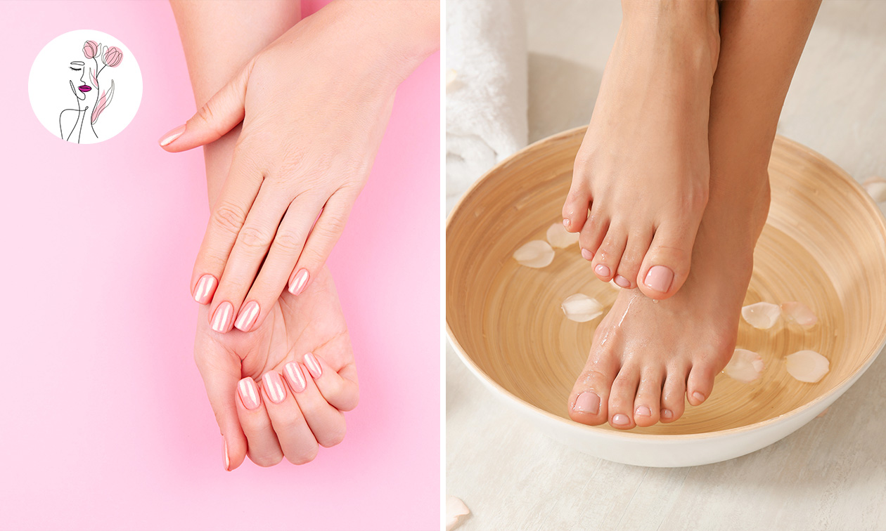 Manicure- of pedicurebehandeling evt. incl. gellak, of BIAB-behandeling