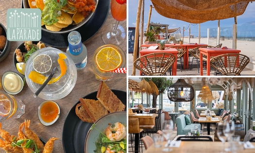 Luxe borrelplank bij Beachclub LaParade op het strand van Kijkduin