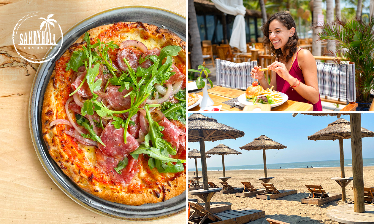 2-gangenlunch à la carte bij Beachclub Sandy Hill