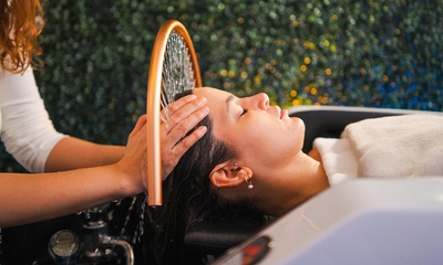 Japanese head spa + gezichtsmasker + thee (60 min)