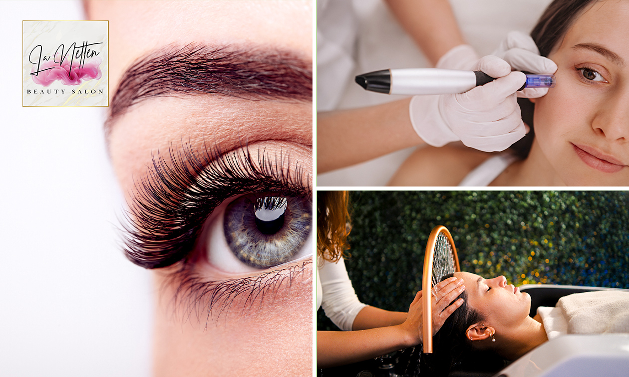 Head spa, wimperlift of microneedling (60, 75, 90 of 100 min)