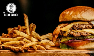 Burger naar keuze + friet bij Beers Garden in hartje Brussel