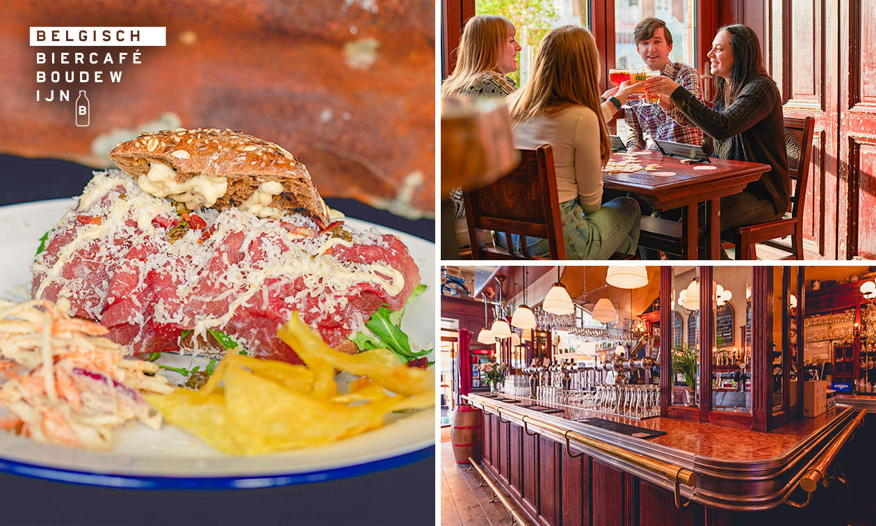 2-gangen keuzelunch bij Belgisch Biercafé Boudewijn in het centrum van Rotterdam