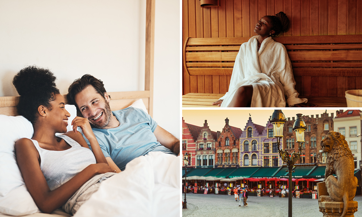 Overnachting voor 2 + ontbijt + sauna + tapas in Brugge