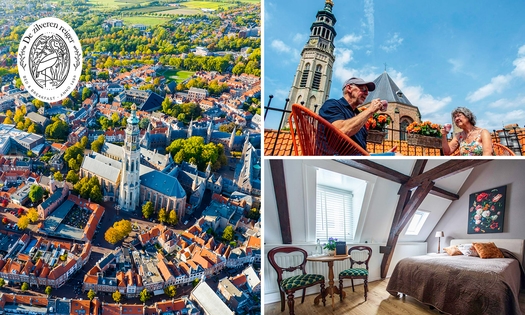 Overnachting(en) voor 2 + ontbijt + welkomstdrankje + late check-out in hartje Middelburg