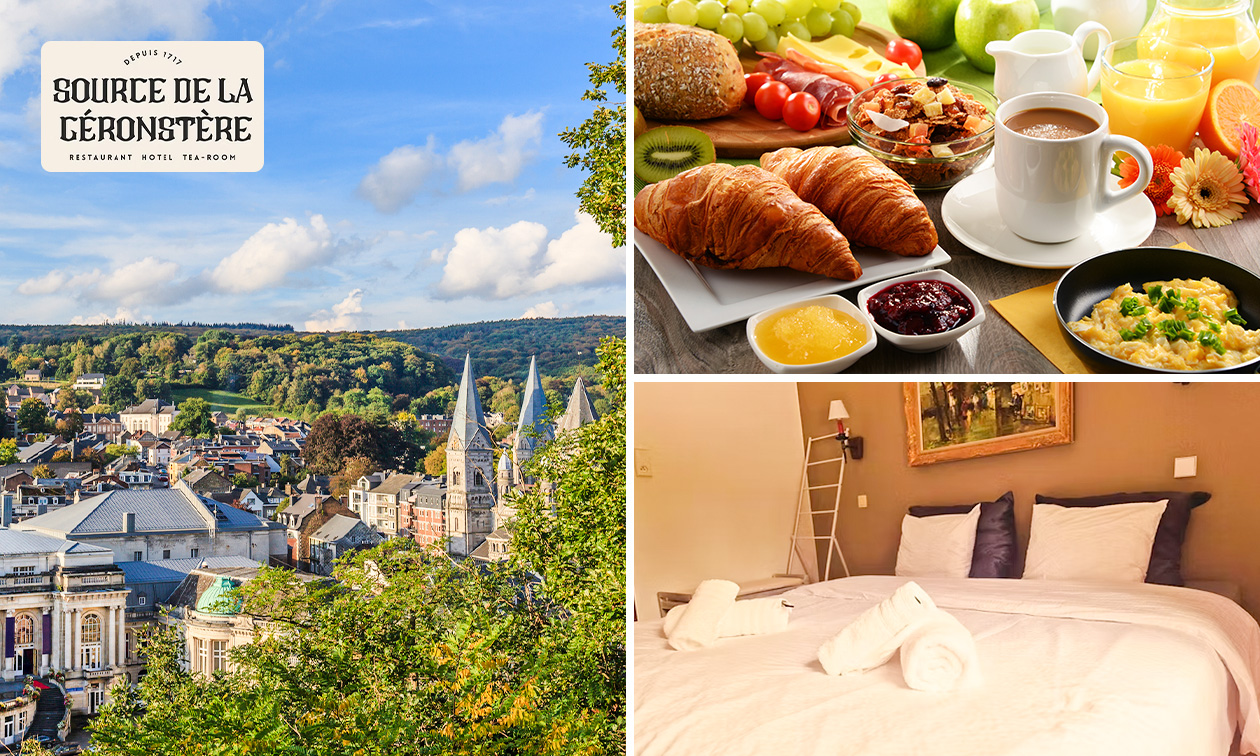 Overnachting voor 2 personen + ontbijt + welkomstdrankje in de buurt van Spa