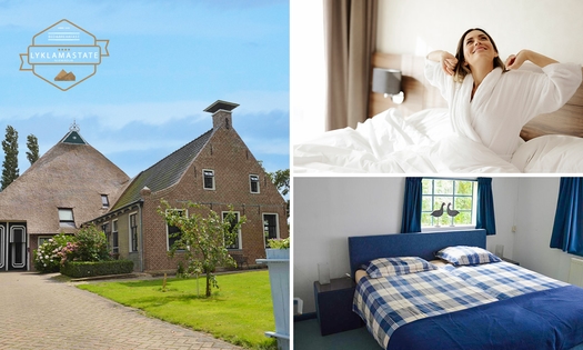 2 overnachtingen voor 2 in kamer of chalet + ontbijt + wijn + late check-out