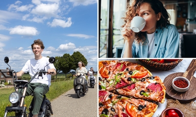 Huur e-chopper (4 uur) + evt. pizzaproeverij, 12-uurtje, Betuwse lekkernij of bierproeverij