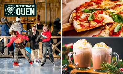 Entree voor schaatsbaan incl. schaatshuur + warme drank + snack bij Bierbrouwerij Oijen