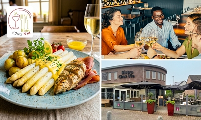 2- of 3-gangen aspergelunch of -diner