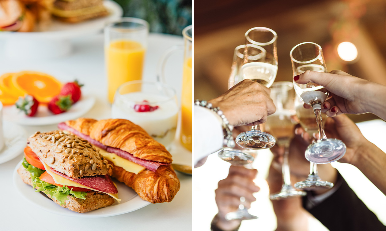 Uitgebreid ontbijtbuffet + glas bubbels