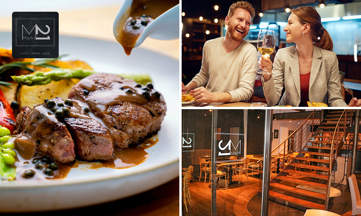 3-gangen keuzediner bij Bistro Markt21