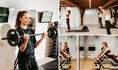 4 of 5 sessies EMS, Pilates en/of Reformer