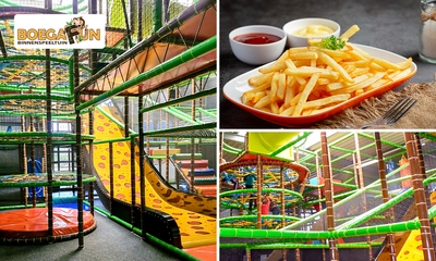 Entree indoorspeeltuin BoegaFun, evt. + friet met saus