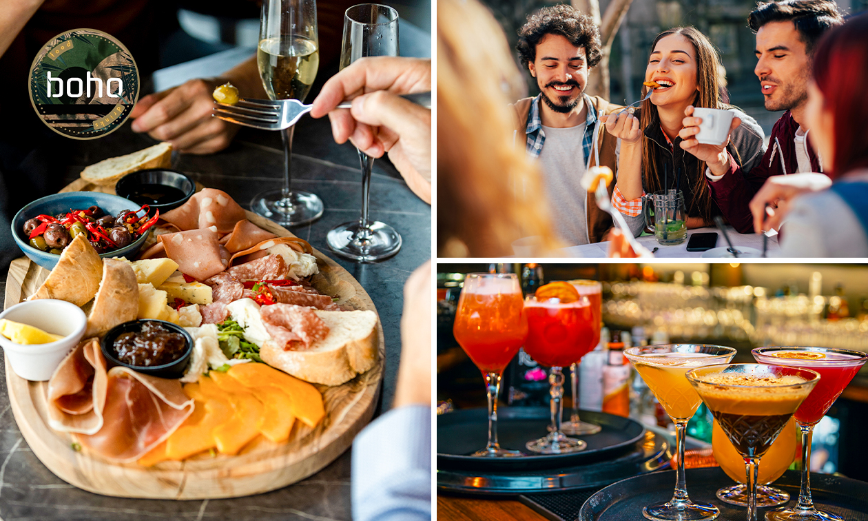 Royale tapasplank + cocktail/mocktail of spaghetti + drankje in hartje Kortrijk